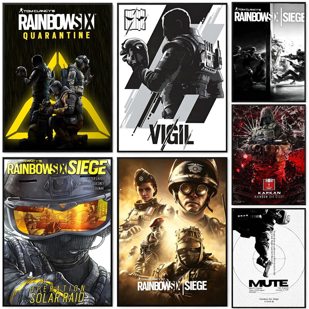 Home Decor Living Room Ideas - Постер Rainbow Six Siege, HD-печать, киберпанк-стиль,
