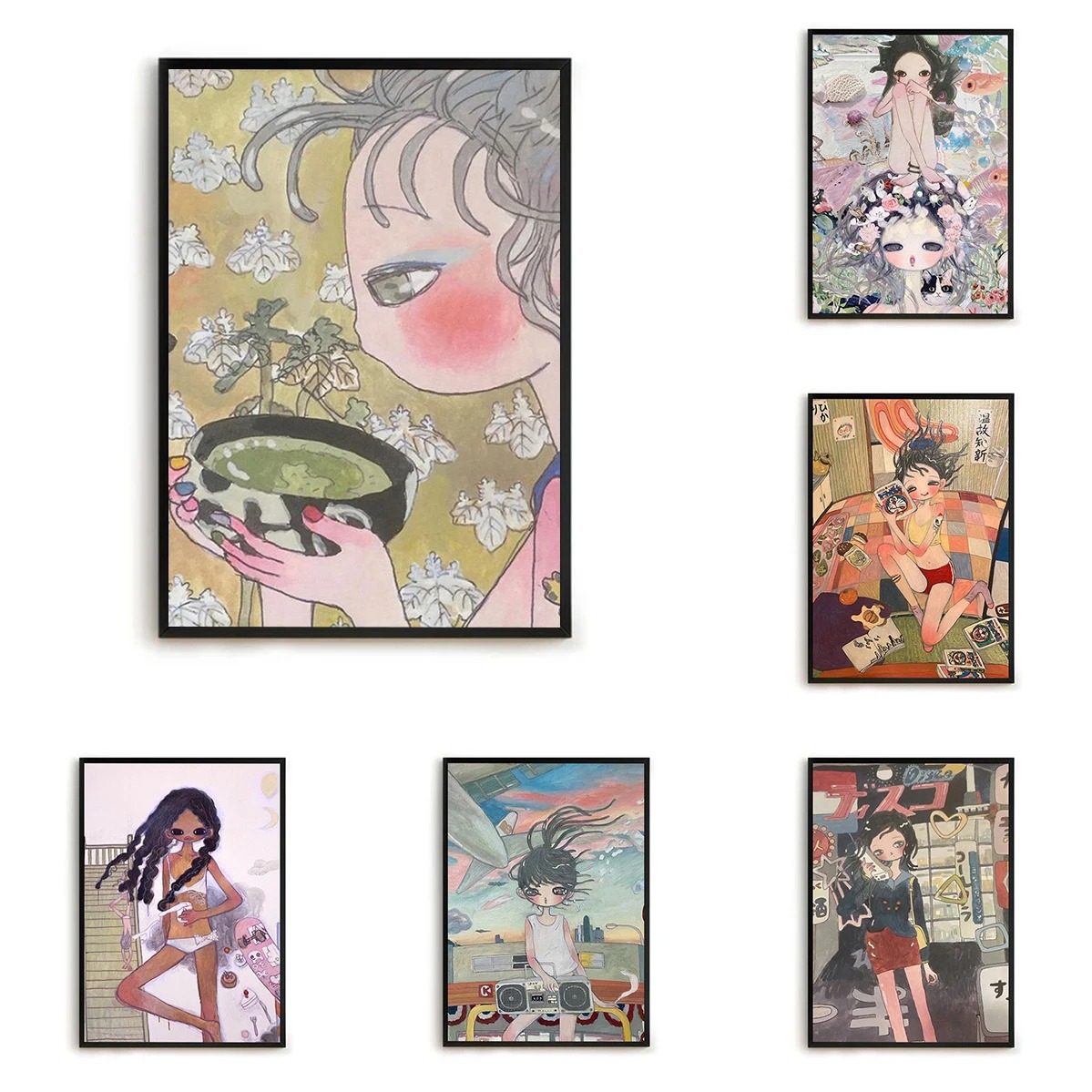 Home Decor Aesthetic Pinterest - Aya Takano декоративные принты настенная живопись