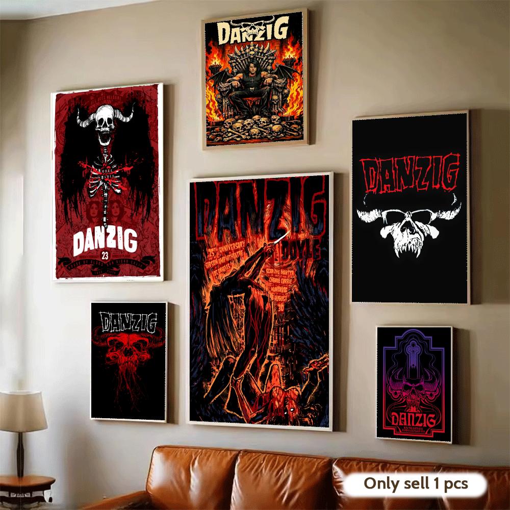 Home Decor Living Room Ideas - Постер группы Heavy Metal Band D-Danzig,