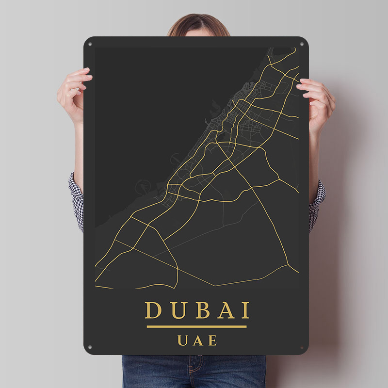 Home Decor Uae - Постер с картой Дубая, ОАЭ, на