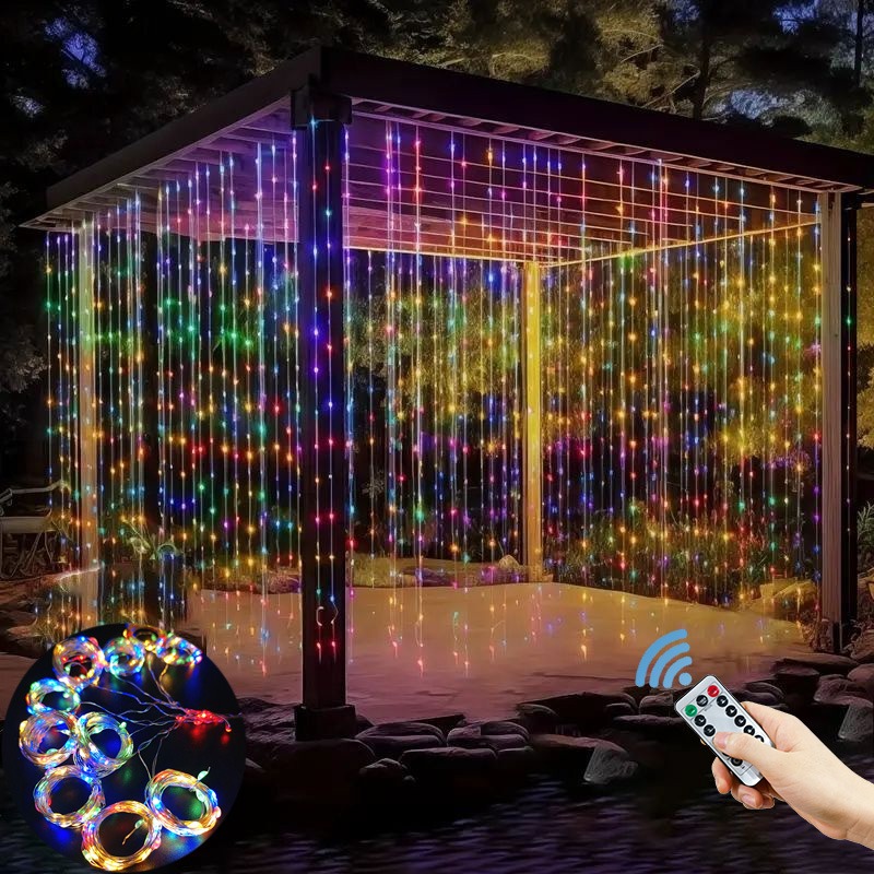 String Curtain Light - Светодиодная гирлянда-штора 3/4/6 м с USB-питанием