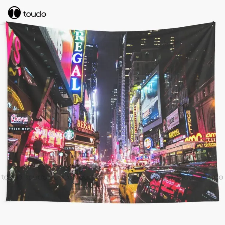 Home Decor New York - Нью-Йоркский городской ночной гобелен, настенный гобелен
