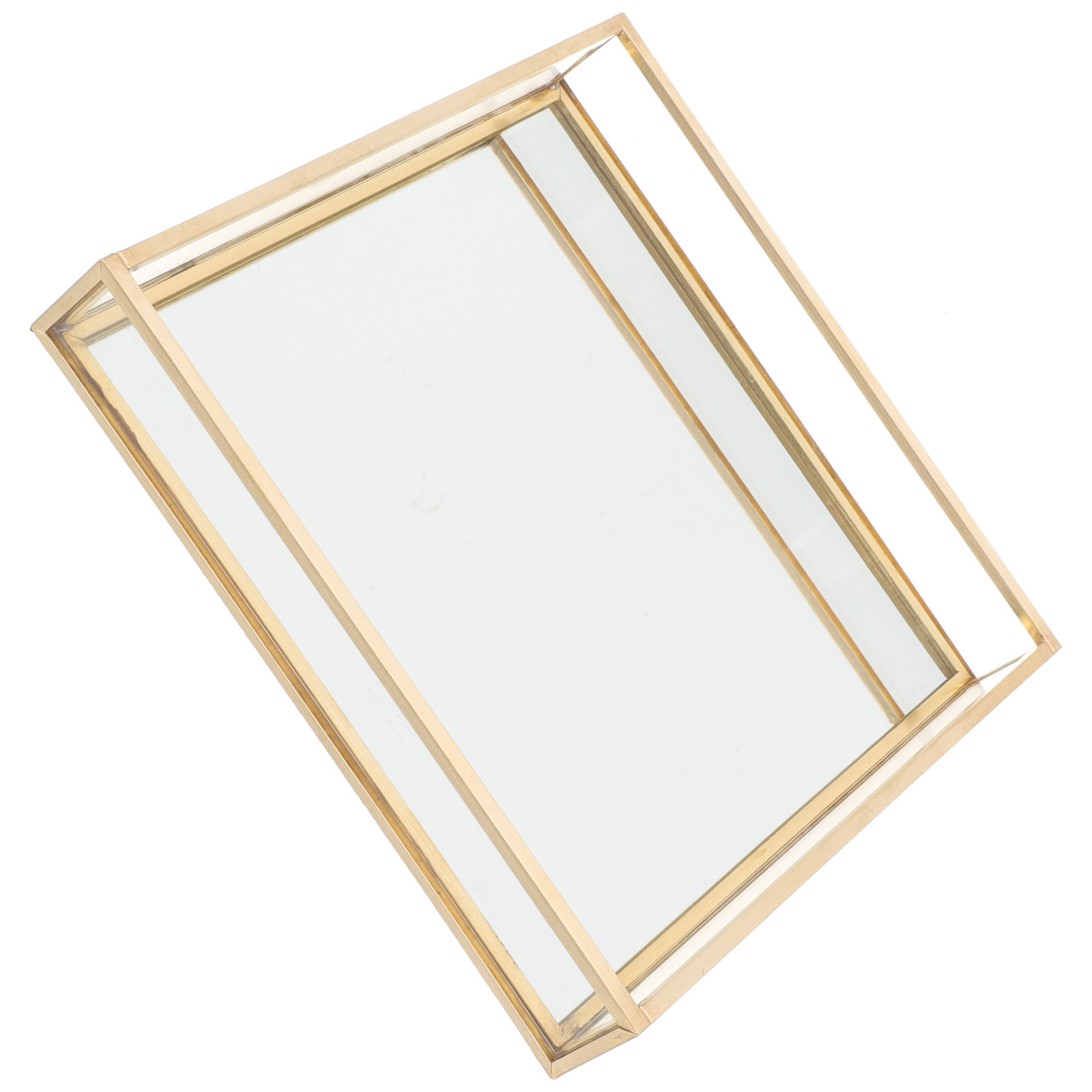 Home Decor Frames - Желтый латунный каркас, декоративный стеклянный поднос