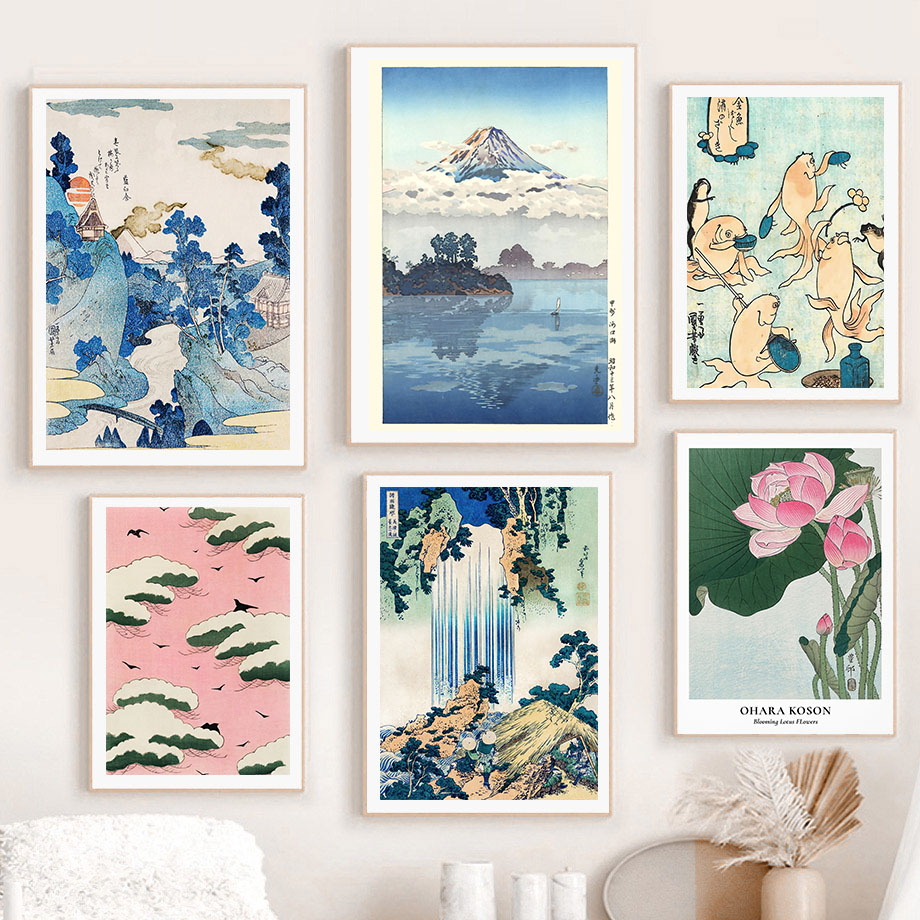 Home Decor Japanese - Hokusai Ohara Koson японский художественный постер,