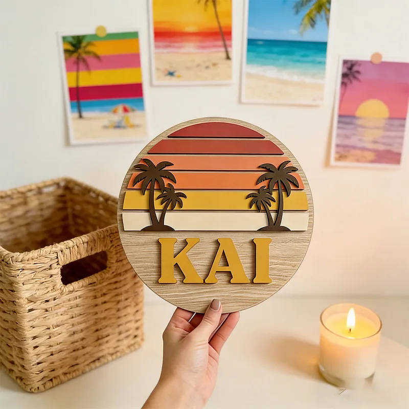 Home Decor Tree - Настраиваемая круглая винтажная деревянная табличка с