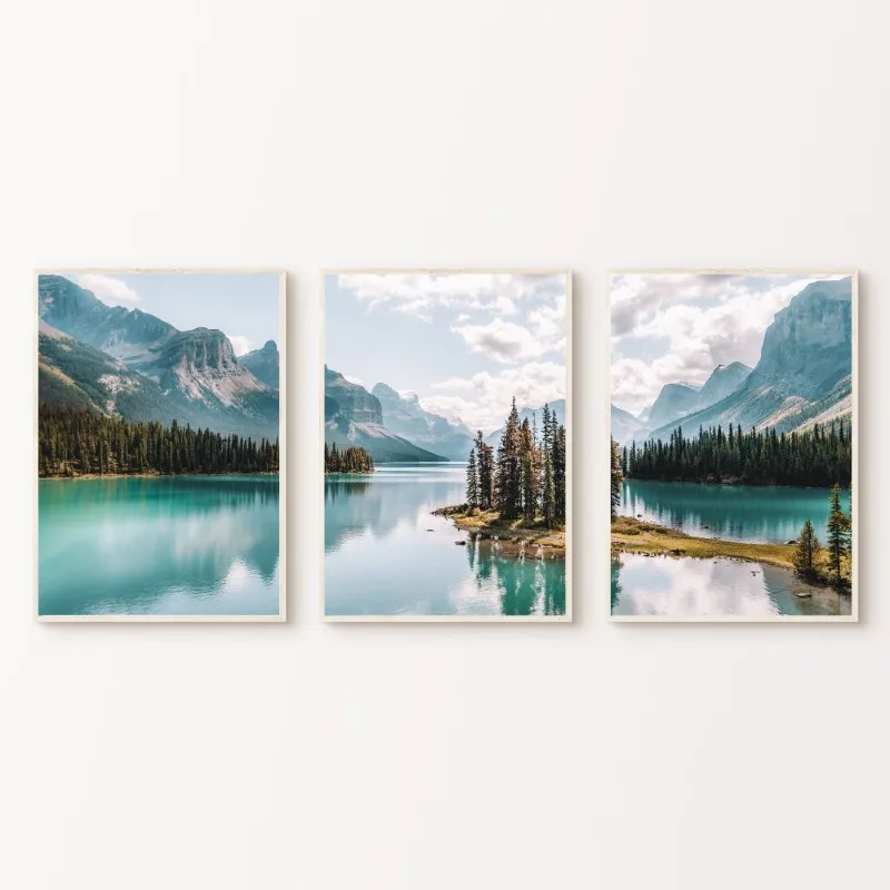 Home Decor Canada - Постер «Канадское горное озеро»: пейзаж с