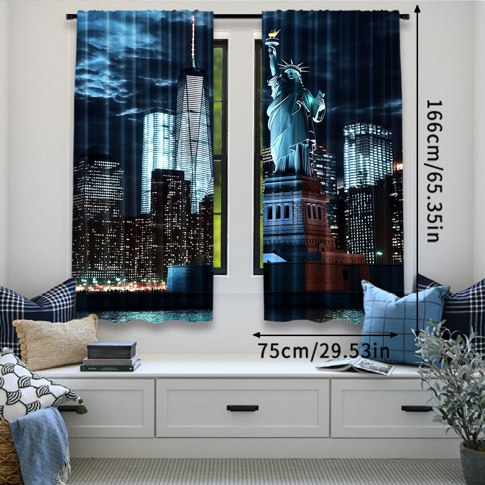 2 шт., занавеска «Статуя Свобо – обзор и цена Home Decor New York