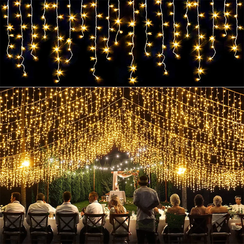 Рождественские гирлянды в виде – обзор и цена String Curtain Light