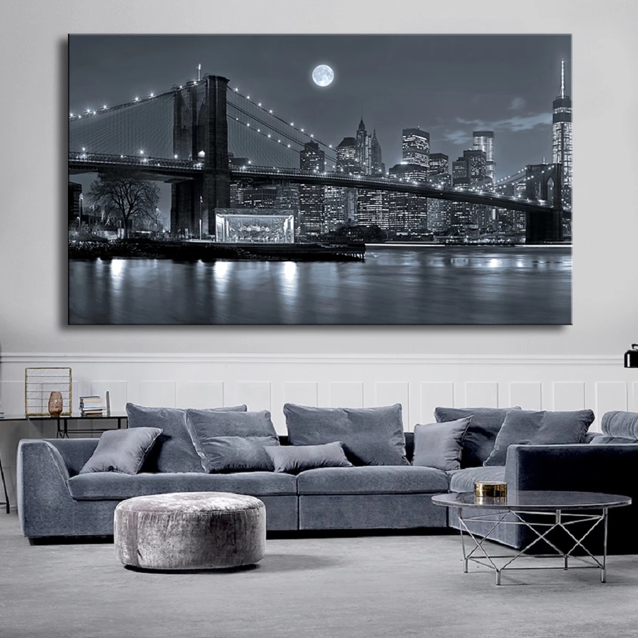 Черно-белый пейзаж Нью-Йорк Ма – обзор и цена Home Decor New York