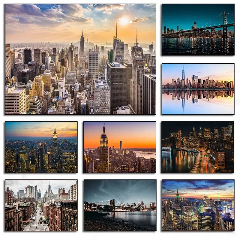 Пейзаж ночного пейзажа Нью-Йор – обзор и цена Home Decor New York