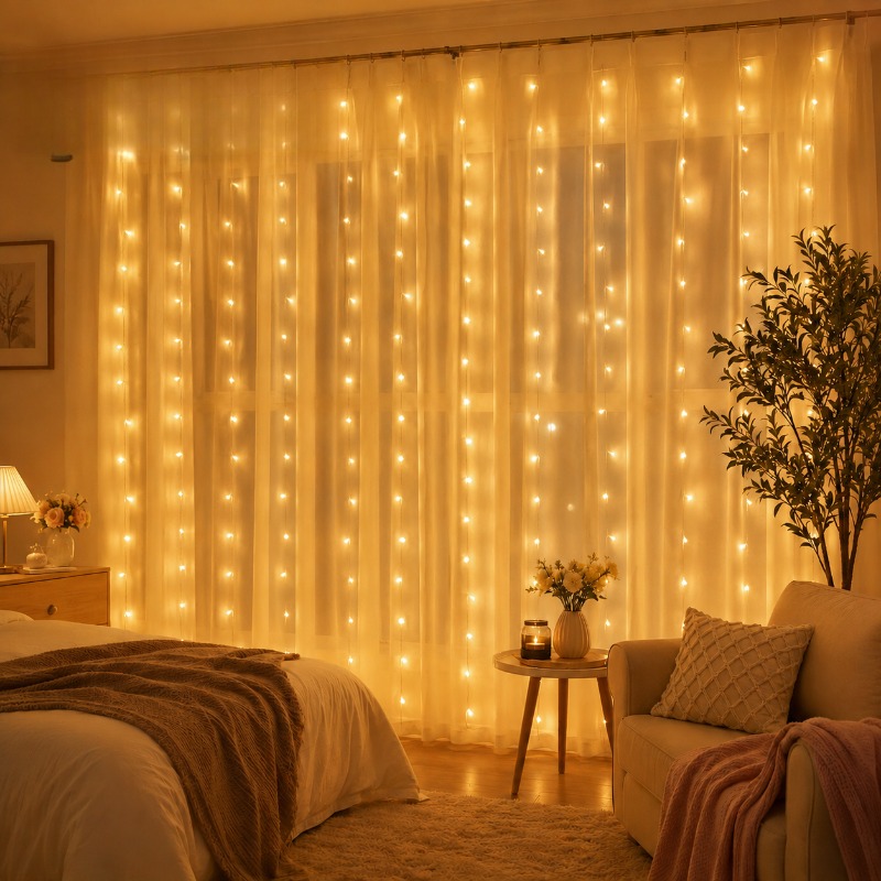 Светодиодная гирлянда-занавес  – обзор и цена String Curtain Light