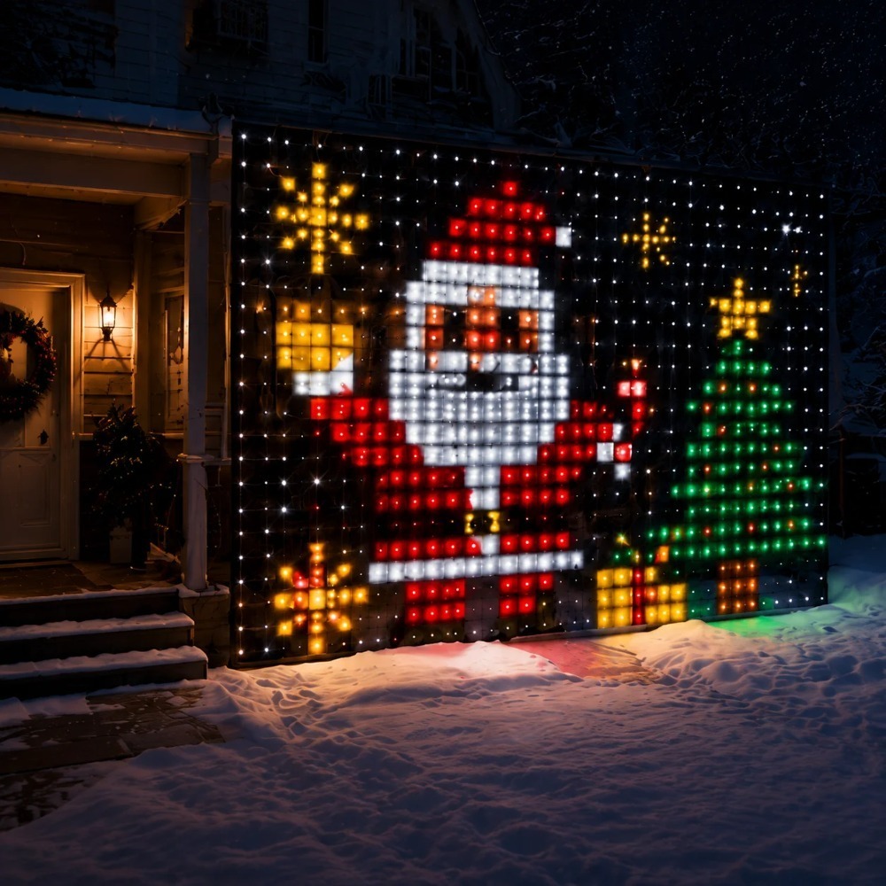 Умные RGB LED-гирлянды-шторы с – обзор и цена String Curtain Light