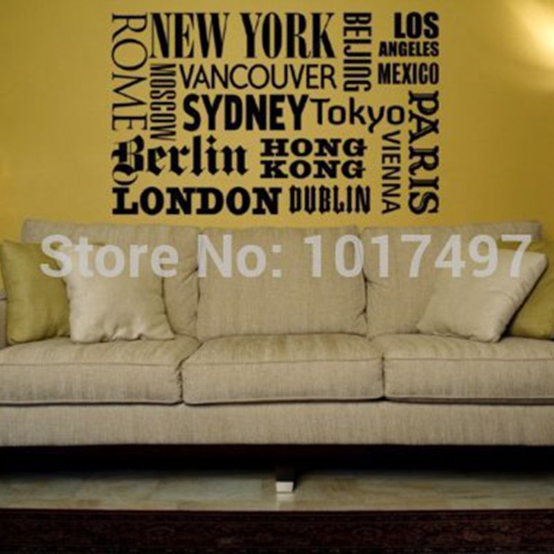 Нью-Йорк, Лондон, Париж, цитат – обзор и цена Home Decor New York
