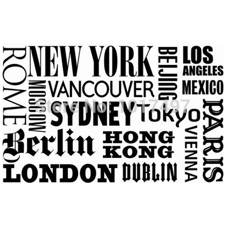 Нью-Йорк, Лондон, Париж, цитат – обзор и цена Home Decor New York