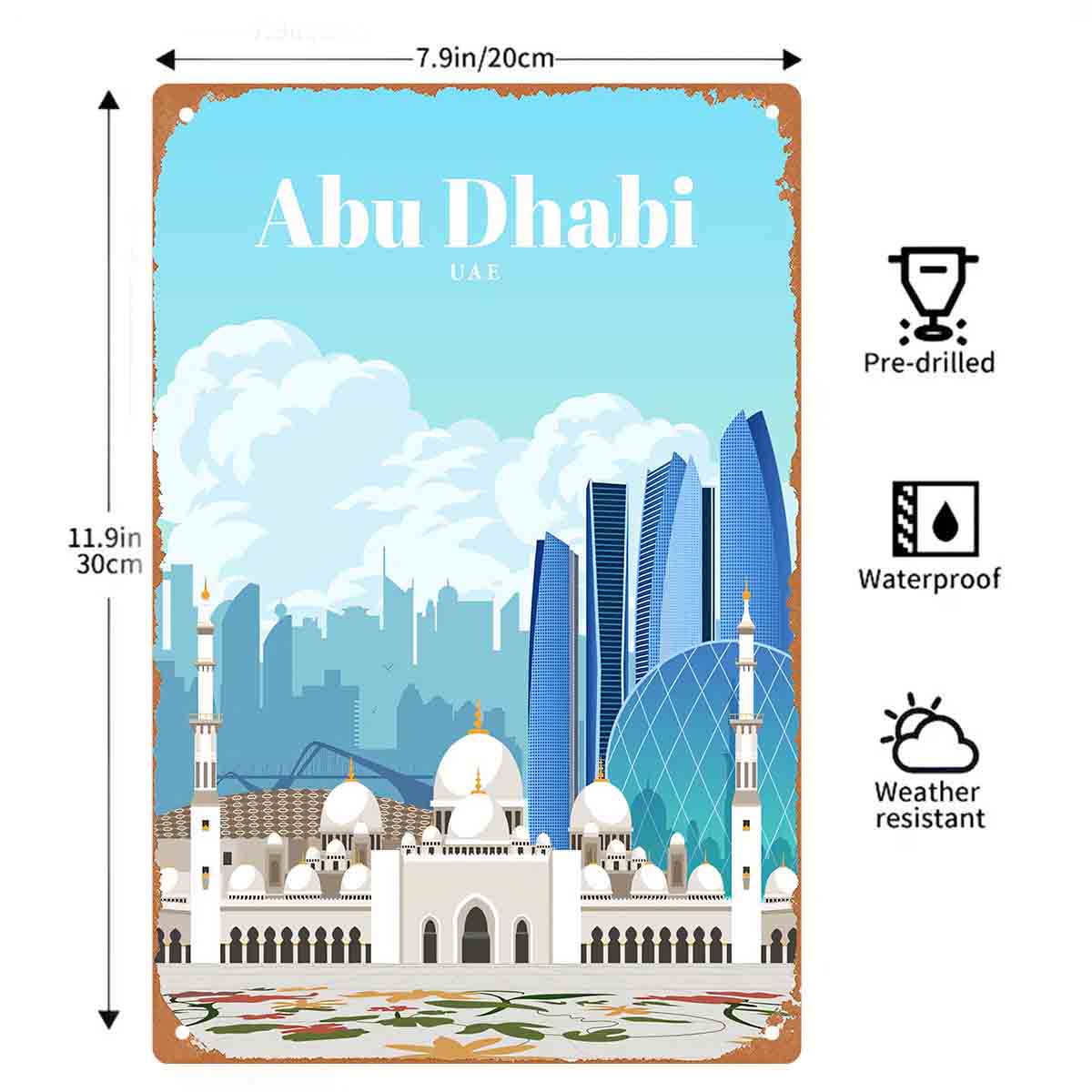 2D плоская металлическая табли – обзор и цена Home Decor Uae