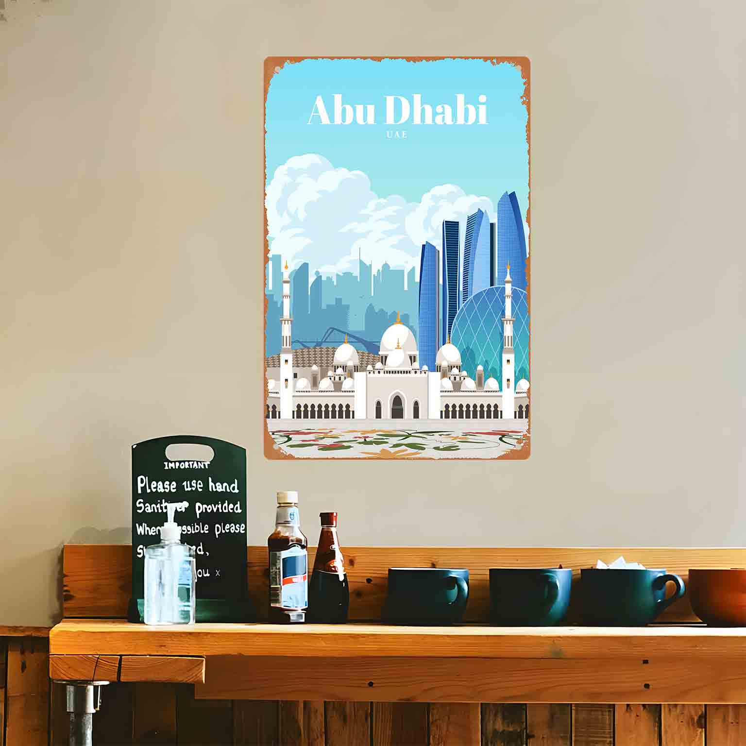 2D плоская металлическая табли – обзор и цена Home Decor Uae